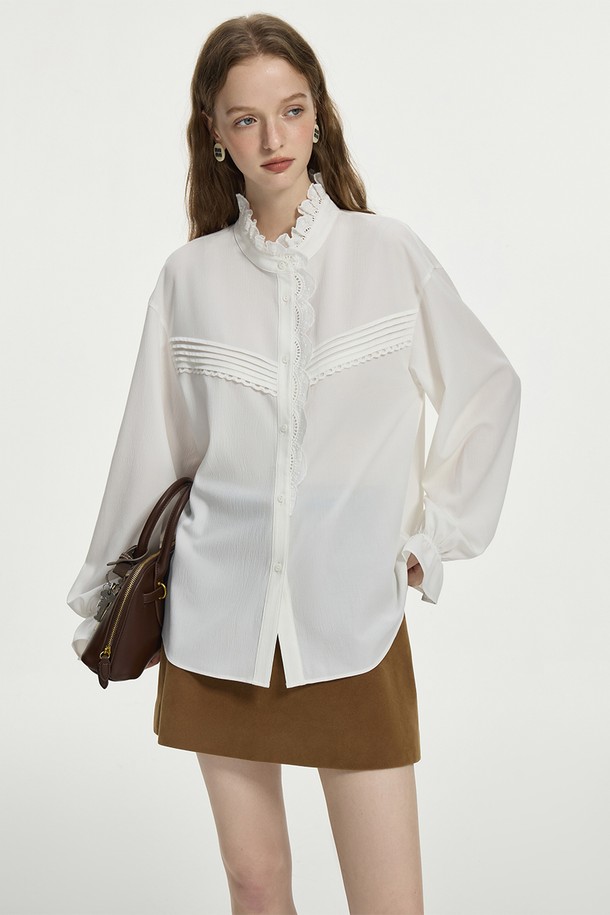 WE'DEE - 셔츠 - WD_Court style puff sleeve shirt