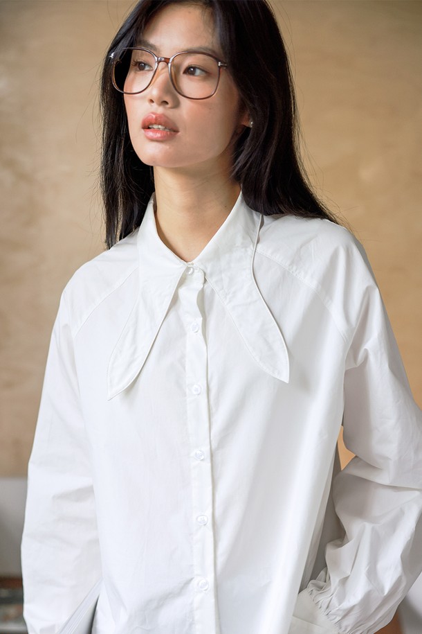 LANGSON - 셔츠 - LS_Commuter ribbon neck shirt