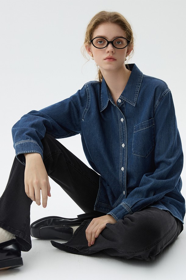 WE'DEE - 셔츠 - WD_Classic pocket denim shirt