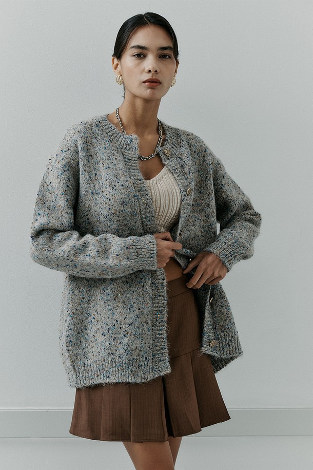 itte - 가디건 - IT_Round sequins knit cardigan