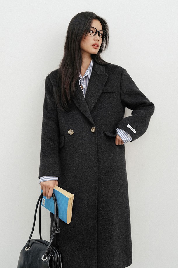 LANGSON - 코트 - LS_Classic black wool coat