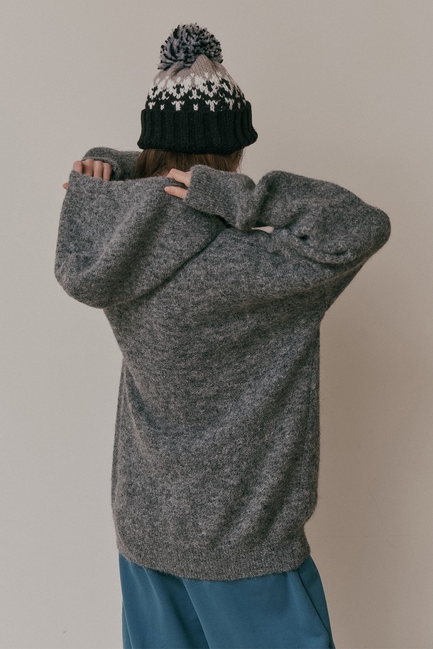 Aei&Rei - 스웨터 - AR_Loose hoodie knit sweater