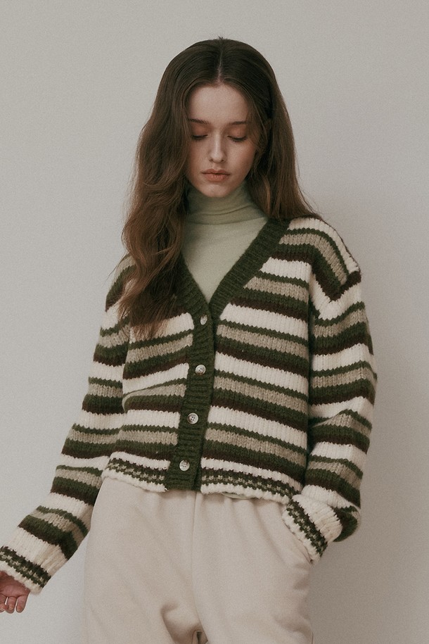 Aei&Rei - 터틀넥 - AR_Green tea turtleneck knit top