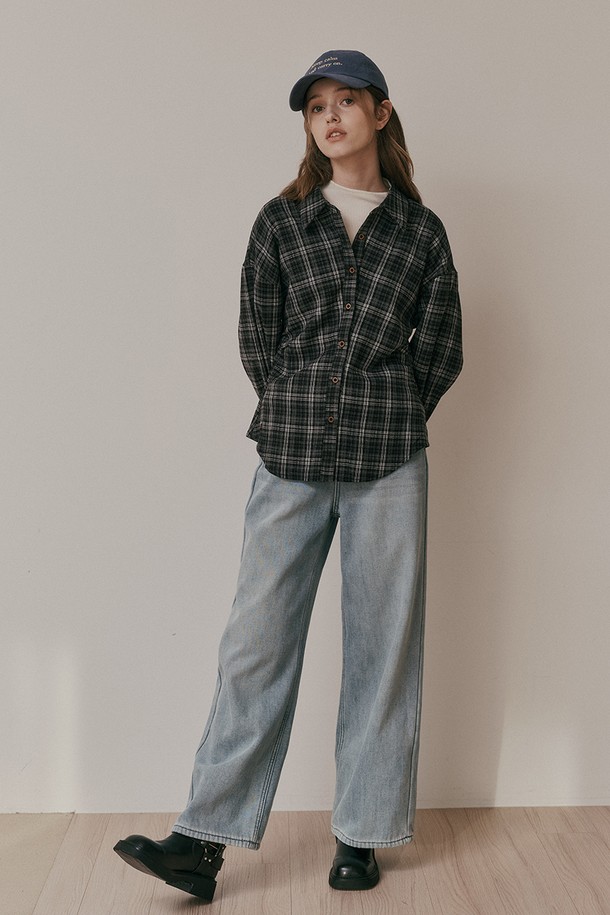 Aei&Rei - 롱/미디팬츠 - AR_Winter wide denim pants_BLUE