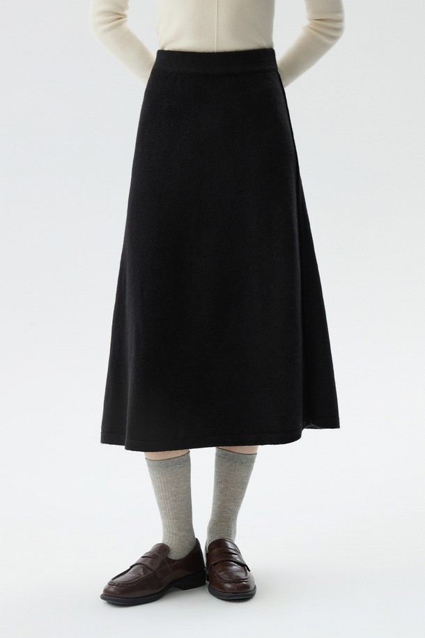 WE'DEE - 롱스커트 - WD_Basic a-line knitted skirt