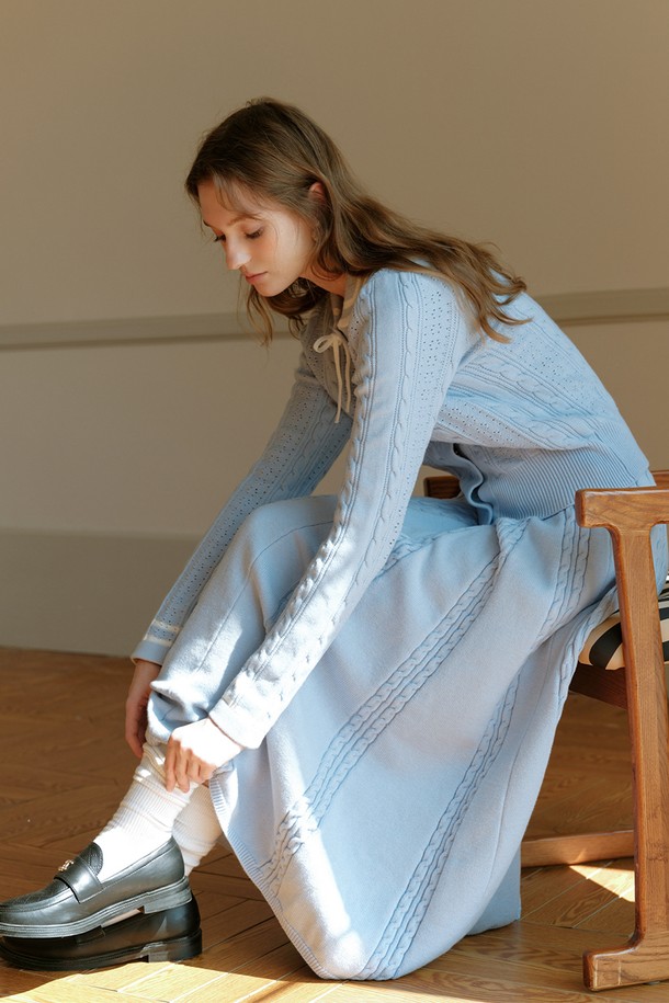 Cest Moidew - 롱스커트 - Cest_Cable knit skirt