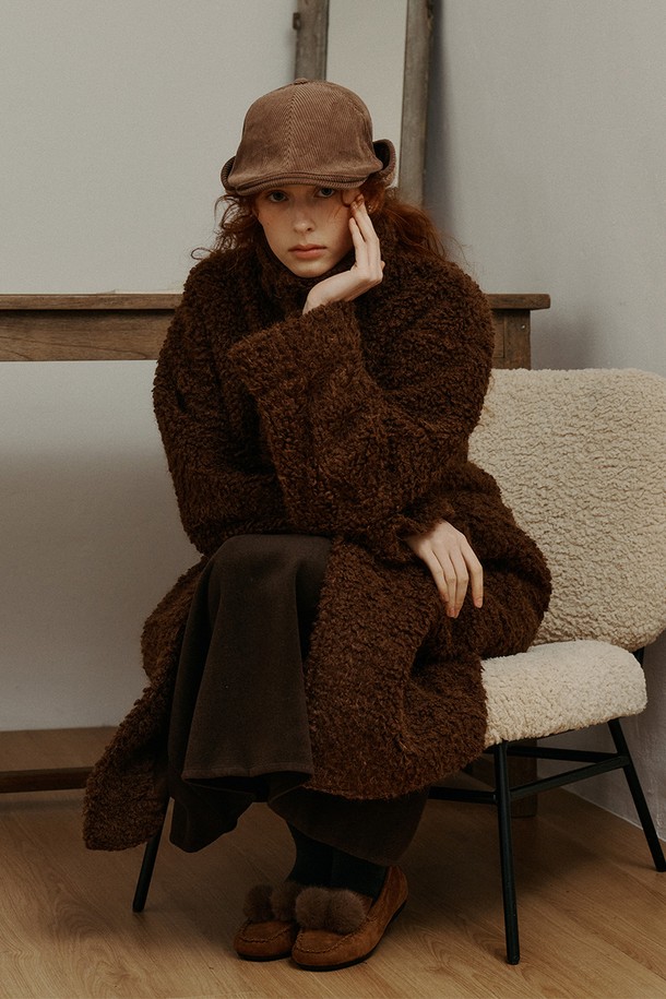 Proud Mary - 코트 - PM_Long fleece coat_BROWN