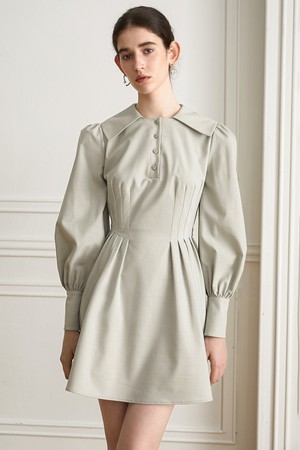 YY_Shirt collar cruise dress