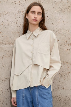 BA_Double layer loose shirt_2color