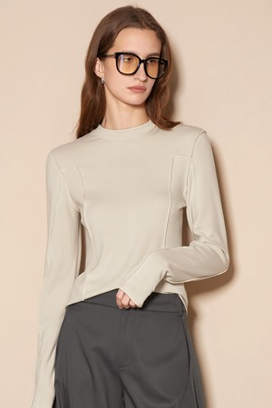 BA_Slim fit apricot top