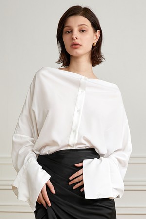 YY_Big cuff one-line collar shirt