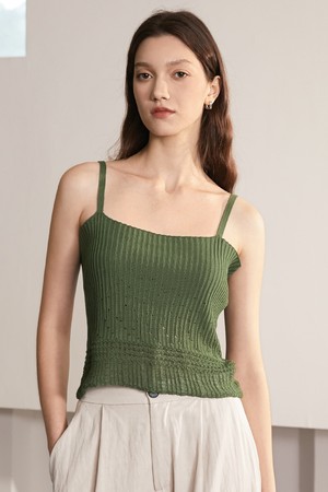 BA_Hole slim inner top_OLIVE