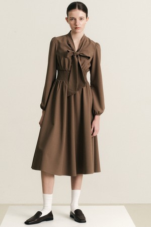 WD_Brown big bow tie dress