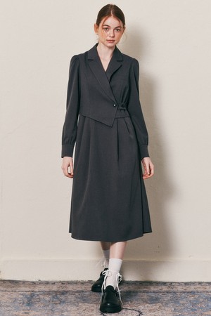 WD_Fake two-piece suit dress