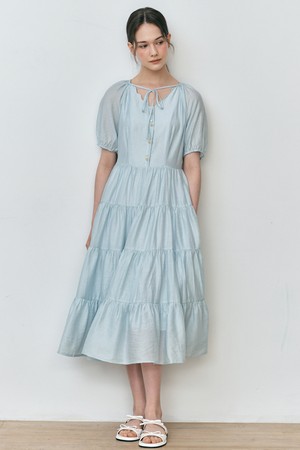 WD_Petal neck cake dress_BLUE