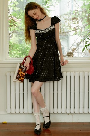 Cest_Polka dot petite dress