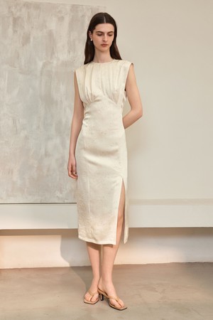 YY_French waist pleated dress