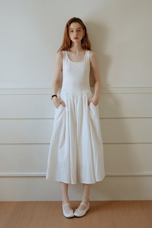 Cest_Simple vest sleeveless dress