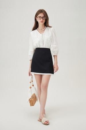 WD_Simple lace a-line skirt