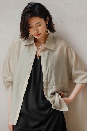 LS_Oversize collar shirt