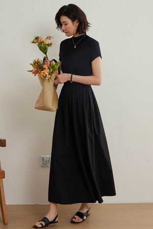 LS_Half turtleneck waist dress