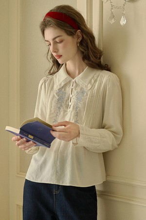 SR_Rose embroidery shirt