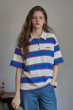 SR_Casual striped short sleeve top