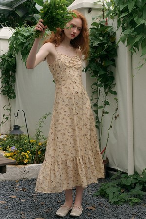 SR_Flower summer A-line slip dress