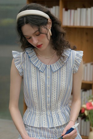 SR_Flying sleeve cotton shirt