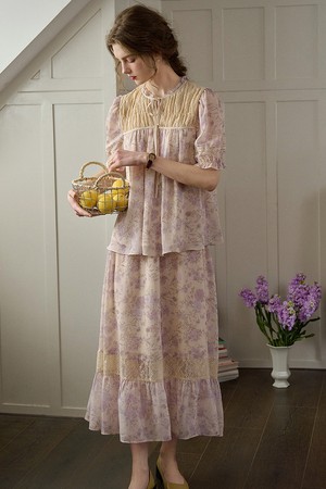 SR_Rose purple floral skirt