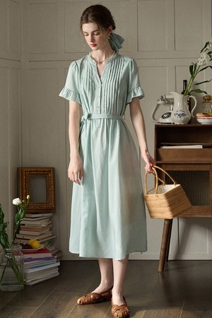 SR_Ruffle sleeve dress_MINT