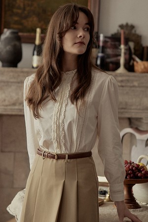 PM_Palace lace cotton shirt