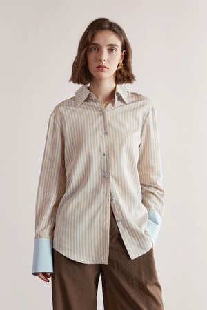 YY_Commuter sleeve point shirt_2color