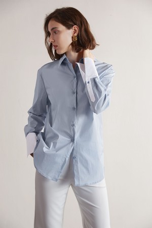 YY_Commuter sleeve point shirt_2color