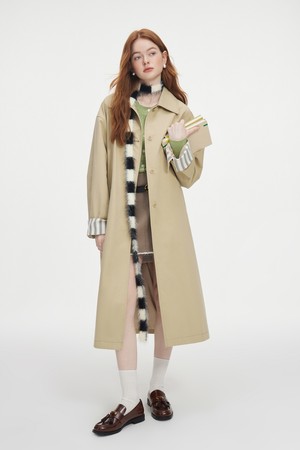 WD_Striped sleeve trench coat