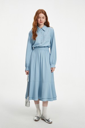 WD_Fishtail blue shirt dress