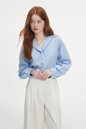 WD_Minimal single button blouse_2color