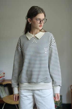 SR_Casual striped cotton sweatshirt