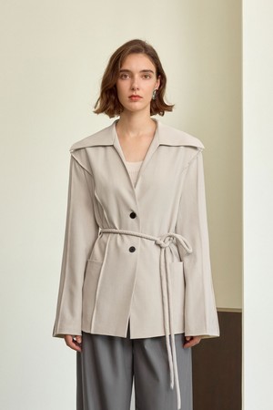 YY_Elegant waist belted coat