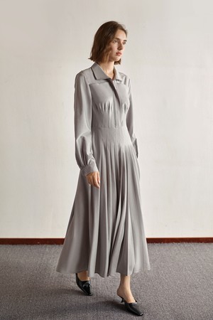 YY_Elegant vintage pleated dress