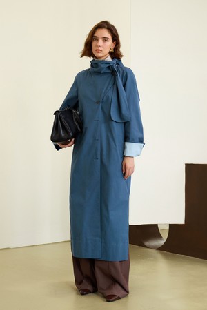 YY_Loose cotton trench coat