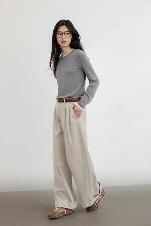 LS_Wide leg loose slacks_3color