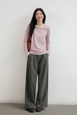 LS_Wide leg loose slacks_3color