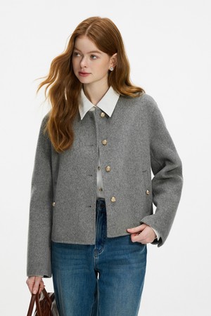 WD_Classic gold button wool jacket