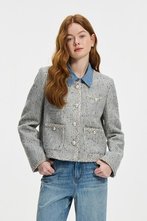 WD_Pocket woolen tweed jacket