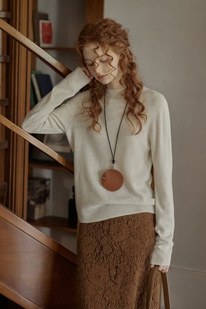 PM_Basic high neck knit top_IVORY