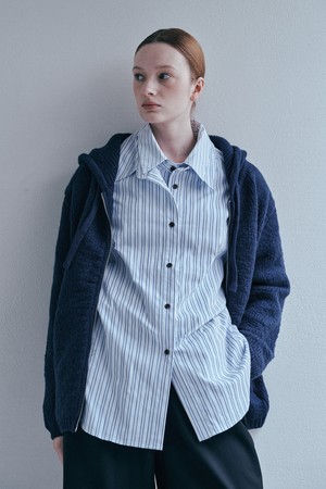 BA_Double layer stripe shirt_BLUE