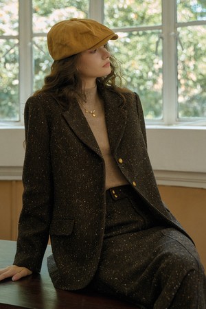 SR_Vintage wool brown jacket