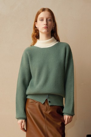 BA_Turtleneck point knit sweater