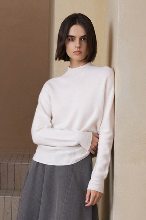 YY_Wool half-turtleneck knit top_5color